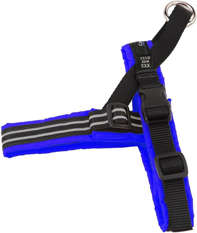 ComfortFlex Sport Dog Harness – No-Choke, Fully Padded, Non-Chafing Harness with Control Handle – Reflective, Lightweight, Adjustable for Active Dogs - XSmall, Mariner Blue