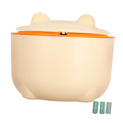 1set Sealed Cat Litter Trash Can Lid Bag Easy to Maintain Waste Container Prevent Construction for Home Use