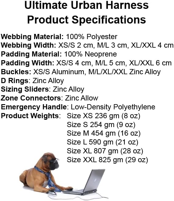 Ultimate Urban Premium Dog Harness - No Choke/Pull/Escape Dog Harness with Adjustable Padding, Heavy Duty, Easy On/Off, High Strength Buckles, Emergency Handle and 3 Connect Points (Green, M)