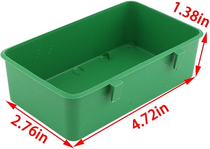 18 Pcs Bird Plastic Feeder, Seed Food Cage Hanging Food Bowl Feeding Dish for Poultry Pigeon Parrot Parakeet Budgie
