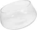 Mikikit Glass Turtle Bowl Fish Tank Thick Small Fish Bowl Hydroponic Planter Desktop Aquarium Suitable for Home Micro Landscape and Aquatic Pets