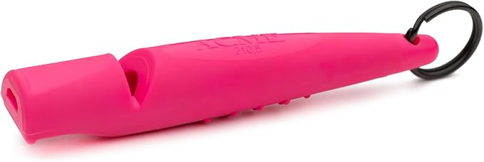 ACME Alpha 210.5 Professional Dog Training Whistle with Enhanced Ergonomic Grip. BPA-Free Plastic. 110 dBA. Standardized Frequency for Smaller Dogs. Weatherproof. Made in The UK (Day Glow Pink)
