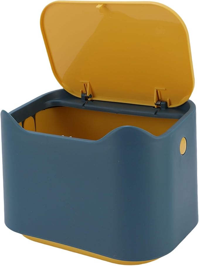 Yosoo Health Gear Cat Litter Trash Can, Press Seal Lid Airtight Odor Control, Compact 7.09x4.92x5.12in Pet Waste Bin with Rounded Edges, for Home and Litter Box