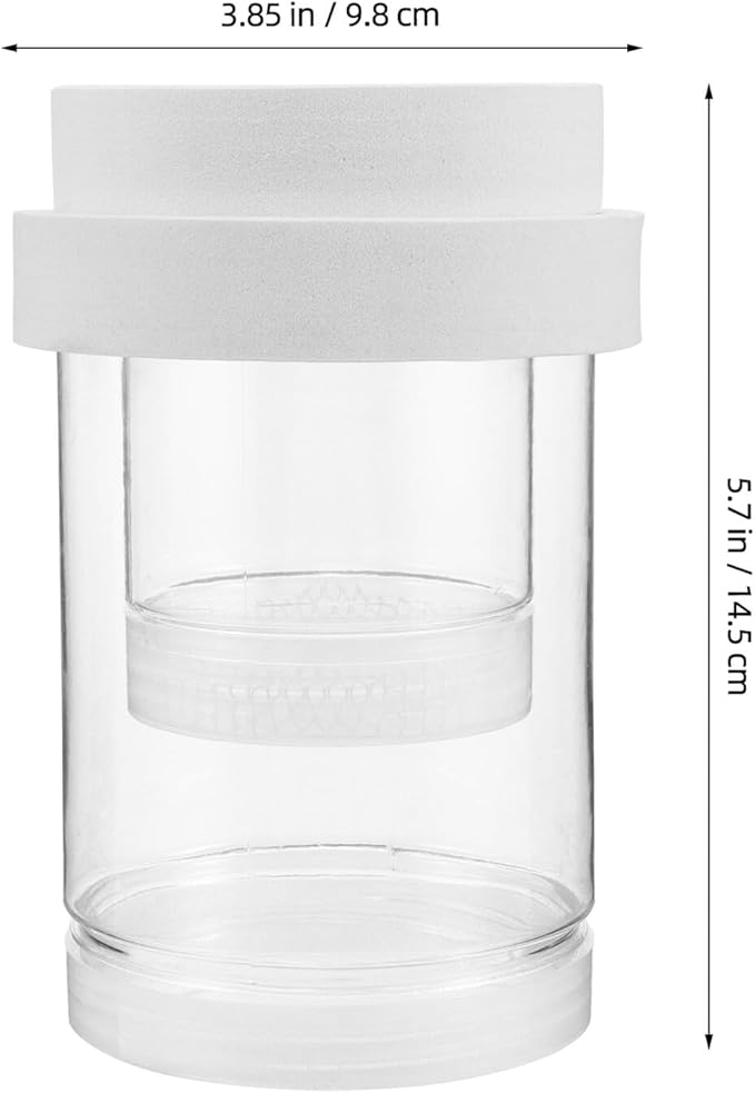 Beaupretty Aquarium Floating Fish Breeder Box Small Incubator with Coarse and Fine Mesh Nets White Set Isolation Hatchery for Guppy Betta Shrimp Fry Tank Separation