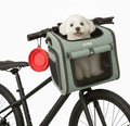New Dog Bike Basket - Premium Dog Basket for Bike, Secure Pet Basket for Rides with Safety Strap, Dog Carrier Backpack Carrier with Dog Bowl by Luniko Shop (Blue)
