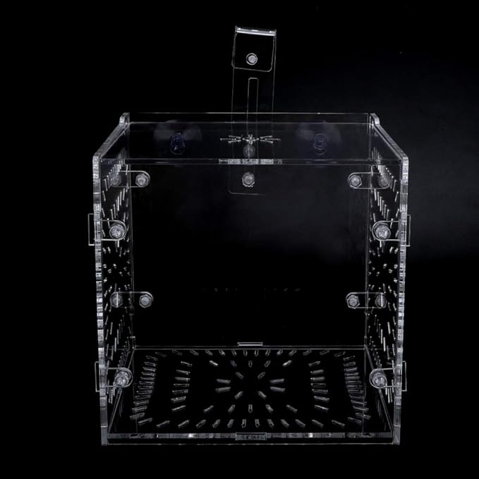 Fish Tank Breeding Box Acrylic Isolation Incubation, Adjustable Height, Transparent - Durable Material, Stable Attachment, Ideal for Aggressive and Sick Fish (15CM*15CM*15CM)