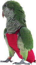 Parrot Diaper Bird Flight Suit, Bird Clothes, Waterproof Lining Pet Bird Supplies (XL, Red)