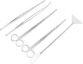 BESPORTBLE 5pcs Aquarium Cleaning Tool Set Includes Scissors Tweezer Spatula for Water Plant Maintenance and Fish Tank Care