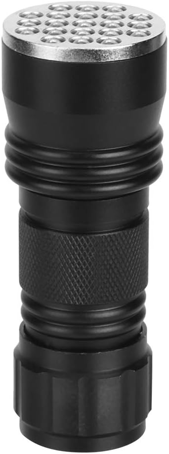Flashlight, Light Mini Torch Light Urine Light Detector 21 LED Flashlight Ultra Violet Pet Urine Detector Light for Dog Cat (Without Tail Strap)
