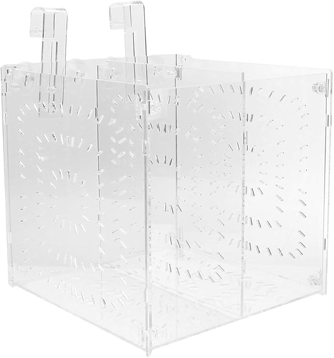 Fish Tank Breeding Box Acrylic Isolation Incubation, Adjustable Height, Transparent - Durable Material, Stable Attachment, Ideal for Aggressive and Sick Fish (20MC *20CM*20CM)