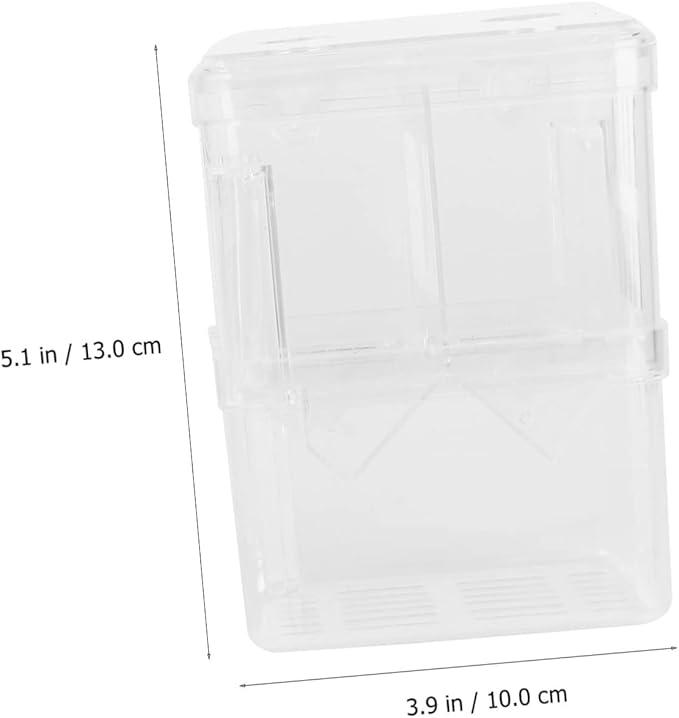 TOYANDONA 2Pcs Transparent Fry Breeding Tank Fish Hatching Container with Suction Cup for Safe Cultivation of Young Fish Convenient Feeding and Easy Cleaning