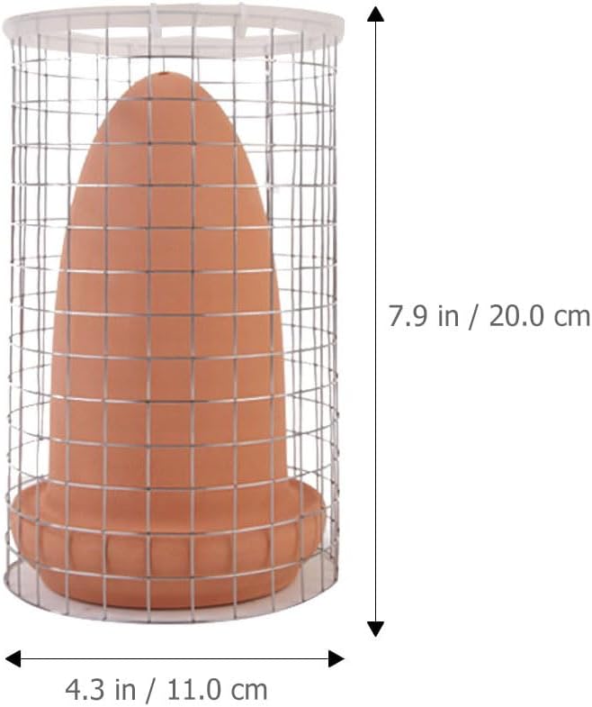 BESPORTBLE Discus Breeding Cone: Fish Breeding Cones Cave Ceramic Spawning Cave with Cage for Discus Fish Angelfish, 7.8 * 3inch