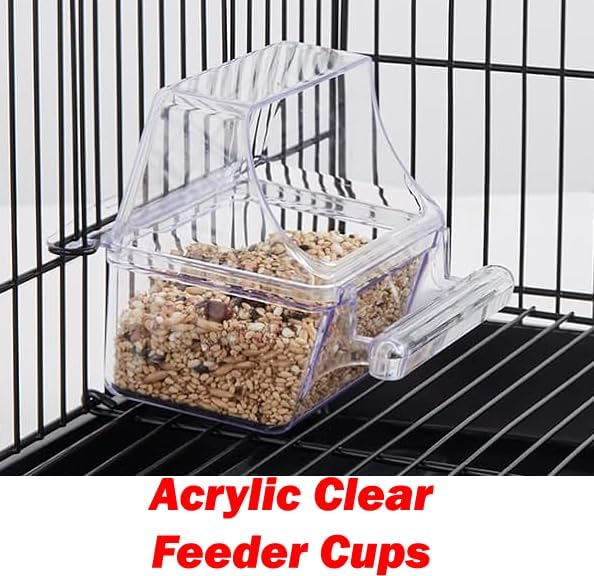 NEW Large Tall Canary Parakeet Cockatiel Lovebird Finch Bird Cage with Stand -18"x14"x60" (Black)