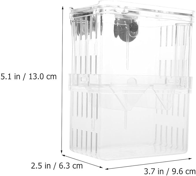 Fish Breeding Tanks Fish Tank Box 2Pcs Breeding Box Plastic Boxes Aquarium Acclimation Hatchery Incubator for Shrimp Clown Guppy