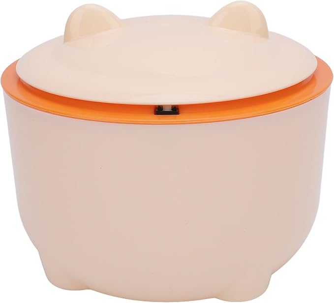 Tyenaza Cat Litter Trash Can with Press Type Lid Enclosed Design Compact Multipurpose Cat Waste Trash Can for Home