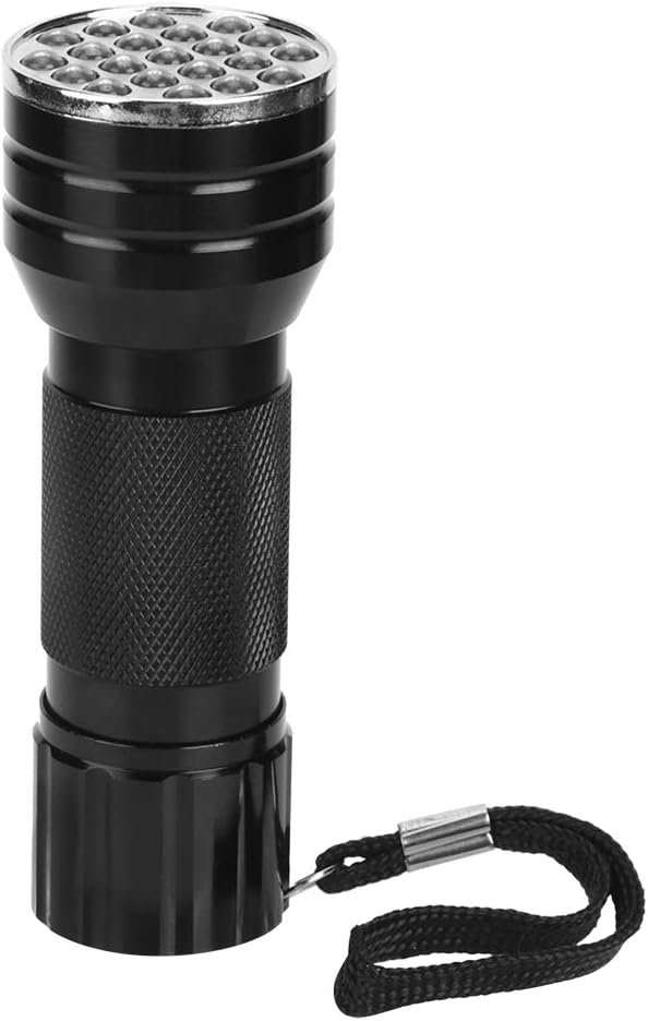Generic Uv Flashlight, Uv Light Mini Torch Light Urine Light Detector 21 LED Flashlight Ultra Violet Pet Urine Detector Light for Dog Cat (with tail strap), Generic12wikvf7h0-01