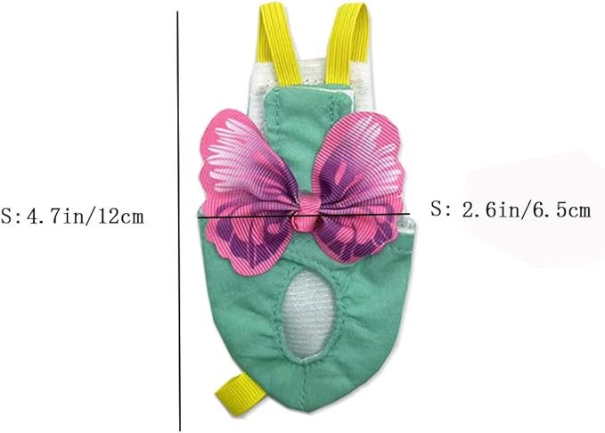 2 Pcs Bird Diaper Harness Flight Suit with Waterproof Liner Pet Bird Nappy Clothes with Flying Leash Rope Protective Parrot Diaper Suit (2 Pcs Multi, Small)