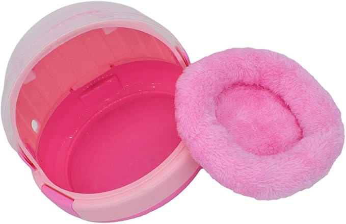 Portable Parrot Travel Cage Handheld Bird Carrier with Pink Plush Nest Small Lightweight Pet Birds Case for Parakeets and Young Parrots