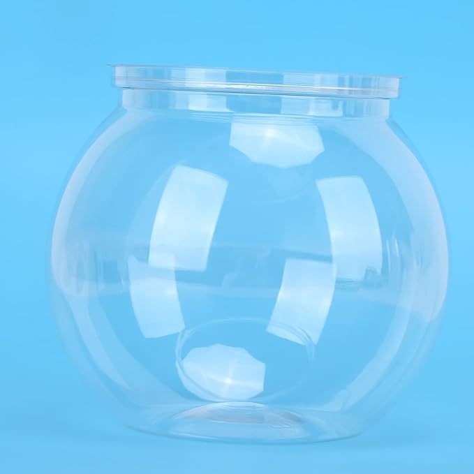 Mini Fish Tank, Transparent Plastic Betta Fish Bowl, Large Size, for Home Desk Bookshelf Decor