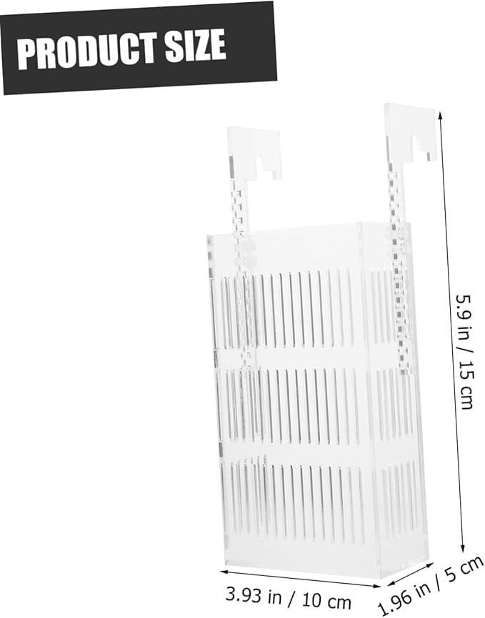 Sosoport Acrylic Incubator Fish Tank Divider Turtle Habitat Betta Fish Tank Separator for Breeding Aquarium Accessory