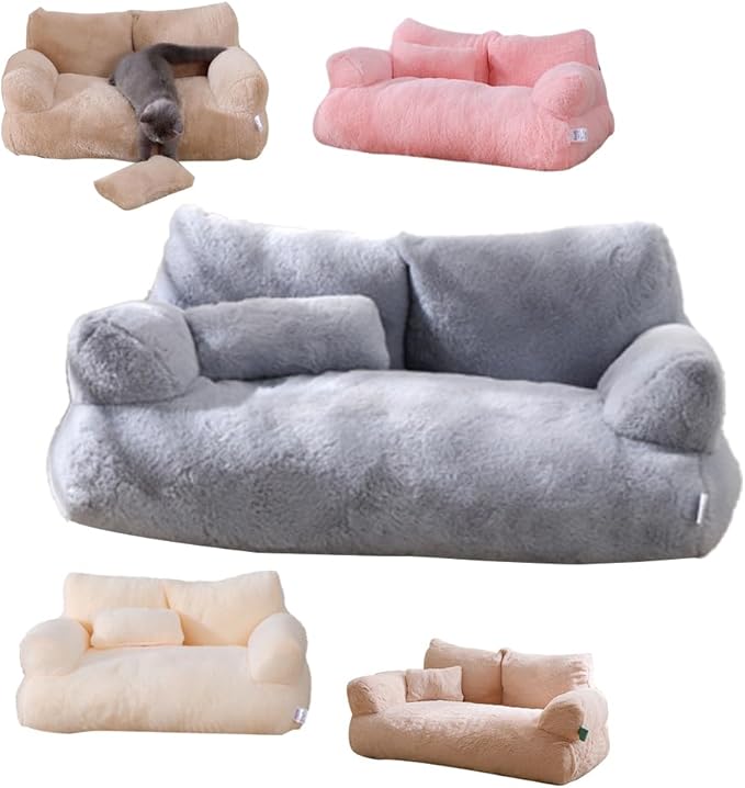 Cat Sofa Bed Pets Cute Couch,Medium Dog, Large Cat Sofa Pet Bed cat Supplies for Indoor (Gray, Large)