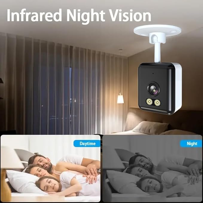 2pcs 5MP WiFi Camera,Cameras for Home Security with Night Vision,Pet Cameras with Phone App,2K Indoor Security Camera,Motion Detection,2-Way Audio,WiFi Home Camera,24/7 SD