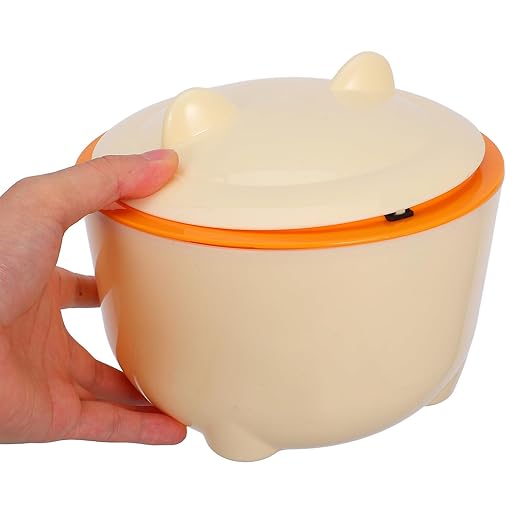 TOYANDONA Sealed Pet Litter Trash Can with Lid and 90pcs Drawstring Bags, Plastic Waste Bin for Cat and Dog Litter, Closed Desktop Garbage Container for Bathroom and Home Use