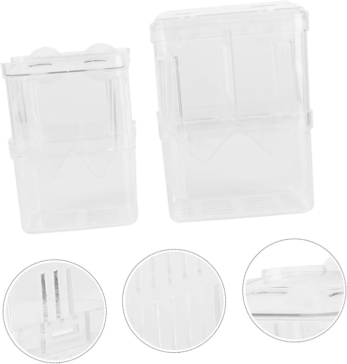 2pcs Egg Hatching Incubator Box Fish Breeding Tank Aquarium Air Valve Breeder Box
