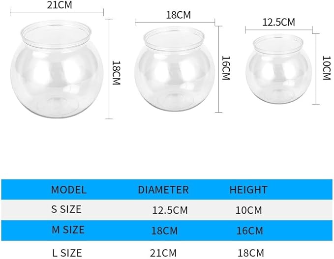 Fish Tank Transparent Acrylic Fish Tank Aquarium Breeding Box Fish House Aquatic Pet Home Desktop Gasket Marine Portable Bowl for Fish Tank Glass Fish Tank(Large)
