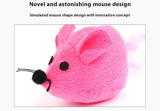 Catnip Mouse Toy, Long Tail Plush Mice for Cats, Interactive Hunting Toy for Indoor Cats, Colorful Soft Cat Toy with Catnip Inside (3PCS)