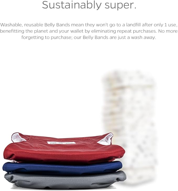Pet Parents® Washable Belly Bands for Male Dogs (3pack) + Extendrs® of Durable Dog Diapers Male, Premium Male Dog Diapers & Dog Wraps (Small, Kingsmen)