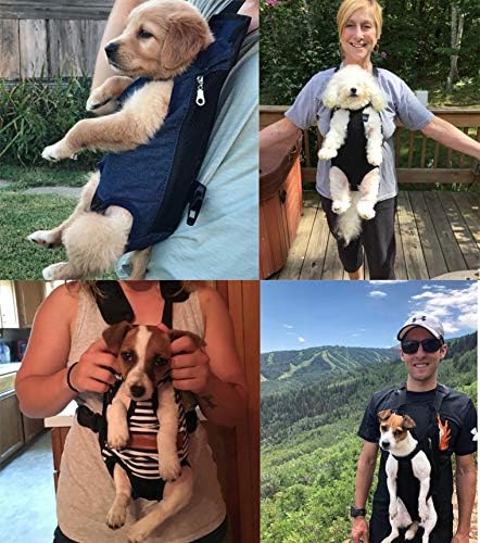 GEEPET Legs Out Front-Facing Dog Carrier Hands-Free Adjustable Pet Puppy Cat Backpack Carrier for Walking Hiking Bike and Motorcycle (Medium, Stripe)