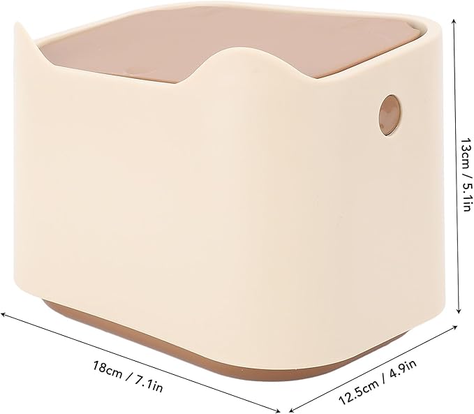 Yinhing Cat Litter Trash Can Press Type Lid Enclosed Odor Control Compact Space Saving with High Strength PP Material for Home Pet Waste Bin