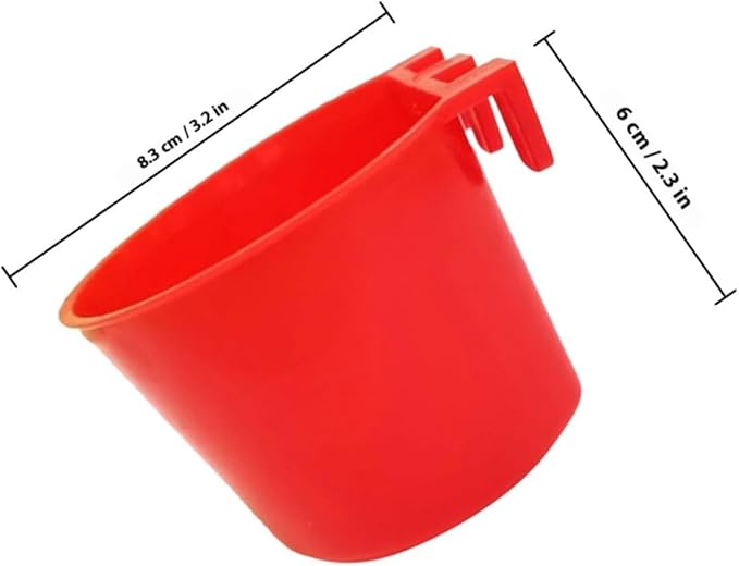 Beaupretty 20pcs Bird Cage Cups and Pet Feeder Bowls Plastic Small Feeding Watering Supplies for Birds, Pigeons, and Poultry Hanging Seed Feeders for Cage Use