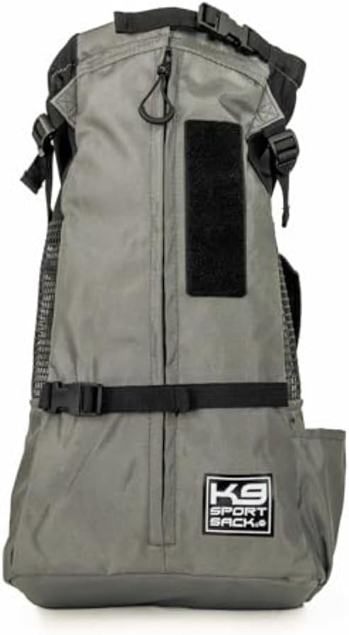 K9 Sport Sack Trainer - Medium, Iron Gate - Ideal for Dogs with 17-19” Back Length - Backpack-Style Training Carrier - Meant for Quick, Non-Strenuous Activities
