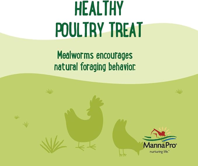 Farmhouse Favorites Dried Mealworms for Chickens, 5 lb, Chicken Treats, Meal Worm, 100% Natural Bird Food for Hens, Turkeys, Geese, Guinea Fowl, Duck Food, Poultry Scratch, Meal Worms for Wild Birds