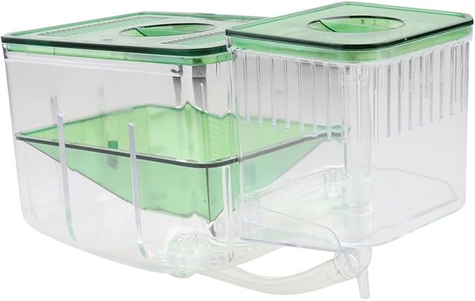 Kichvoe Self Guided Transparent Acrylic Aquarium Breeding Tank Isolation Box for Fish Hatching and Nursery Protects Small Pregnant and Newborn Fish from Aggressive Adults Seedlings Case