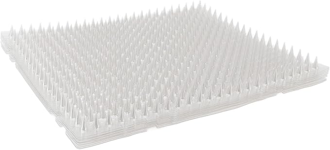 8Pcs Cat Mat, Pet Deterrent Mats for Cats and Dogs, Interlocking PVC Scat Mat with Large Coverage Area, Indoor Outdoor Use for Garden Patio Yard Protection