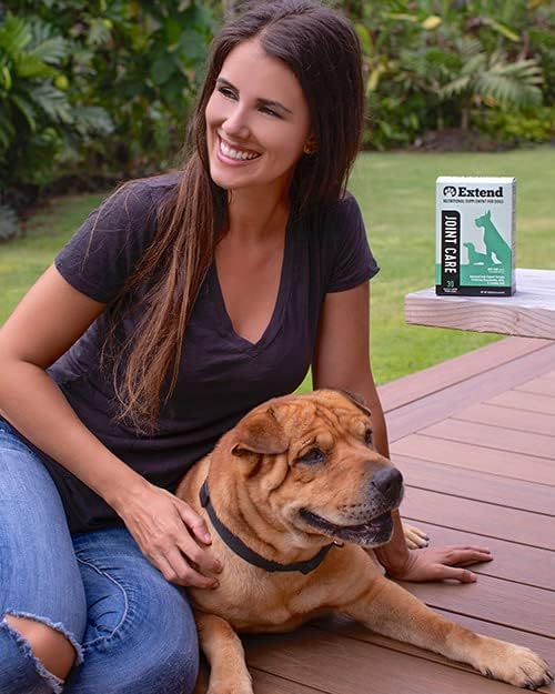 Extend Joint Care for Dogs Beef Flavored Joint Supplement Powder Packets with Glucosamine, Chondroitin, MSM & Collagen, Hip & Joint Support, Mobility & Cartilage Health, Daily Dog Supplement, 60 Count