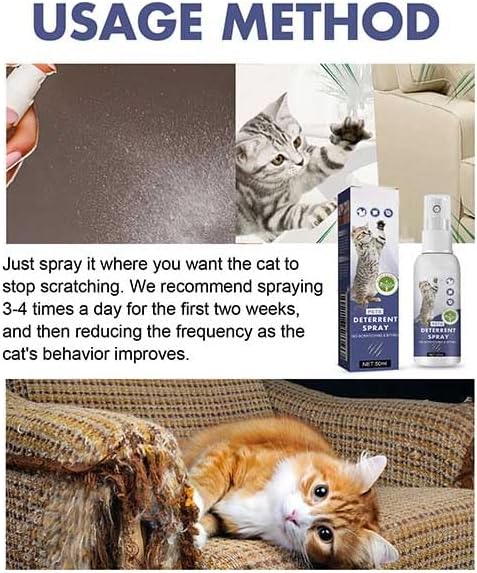 Purrshield Anti Cat Scratch Spray, Purrshield Cat Deterrent, Indoor and Outdoor Fast Acting Anti Scratch Pet Spray, for Pet Behavior Training & Afurniture Protecting. (2PCS)