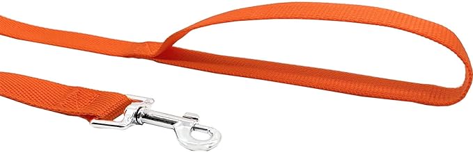 Nylon Training Dog Leash for Small Medium Large Dogs, 15ft 20ft 30ft 50ft Long Leash Dog/Puppy Lead for Obedience Recall Training, Camping (30ft, Orange)