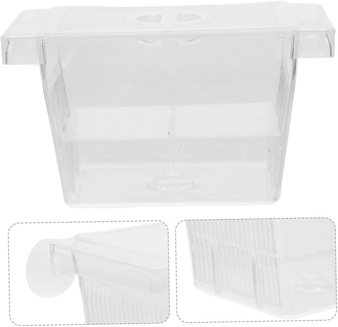 Beaupretty 4pcs Self-Floating Fish Fry Breeding Box Aquarium Nursery Incubator with Dual-Layer Separation for Betta Fish Tank Protection and Observation