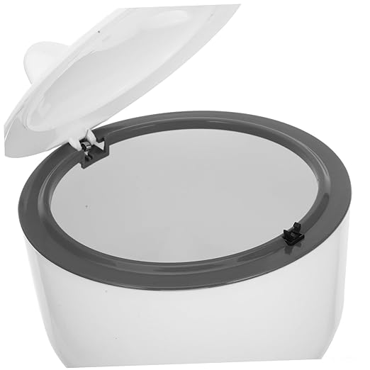 1Set Litter Disposal Bin Lid Operation Trash Bags Included Compact Plastic Waste Bin for Cat Litter Cute Desktop Trash Can for Tidy Space