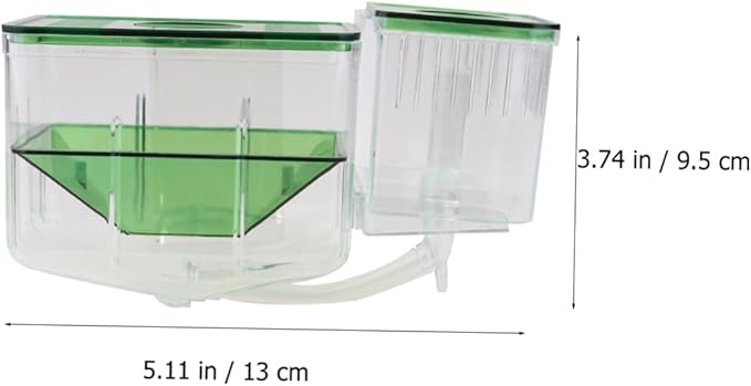BESTonZON Isolated Acrylic Fish Breeding Tank Aquarium Incubator Box for Protecting Eggs Fry and Shrimp Transparent Self Guided Hatching Case for Home Aquariums