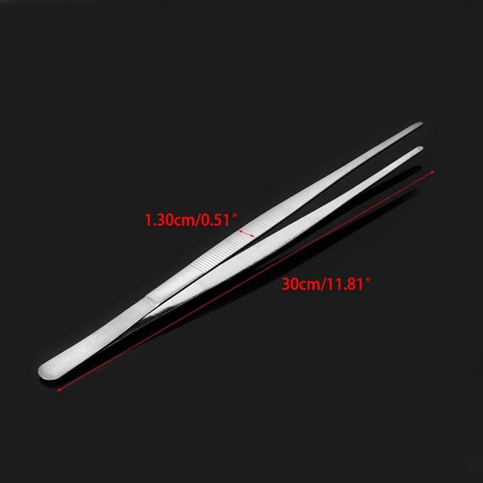 30CM Aquarium Straight Elbow Stainless Steel Live Plant for Tweezer Plier Tool Tweezers Fish for 12'