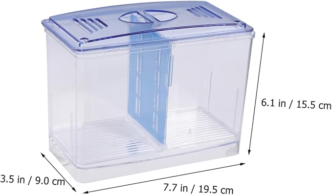 SUPVOX Transparent Small Hatching Box for Betta Fish Functional Aquarium Breeding Tank with Independent Incubator for Enhanced Fish Survival Rate and Easy Cleaning
