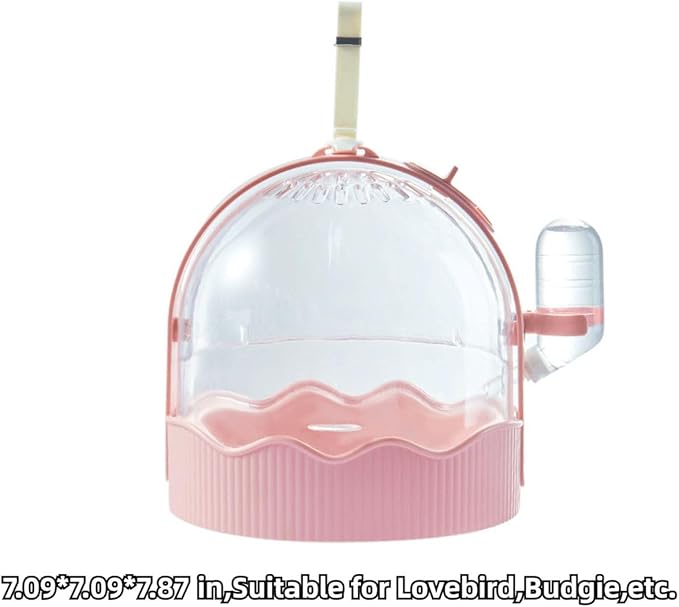 Pet Carriers Cage Portable Cage Parrot Bird Cage Outdoor Travel Camping Bird Parrot Cage with Water Bottle Bird Travel with Station Frame and Shoulder Strap Bird Travel Cage Bird Travel (Purple)