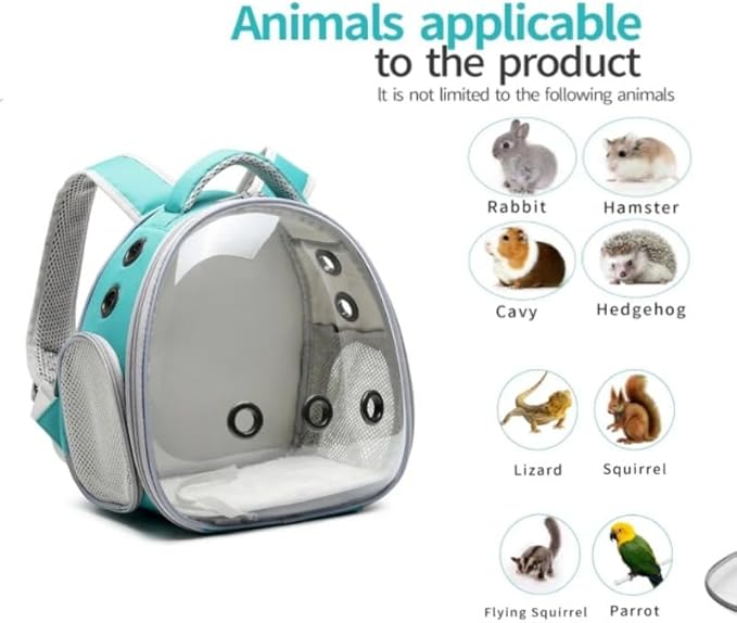 Bird Carrier Travel Cage Backpack with Perch, Breathable Portable Transport Bag for Parrot and Small Birds Outdoor Use (B3)