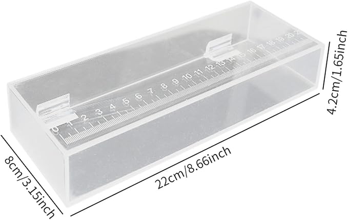 Aquarium Fish Isolation Box Portable Reusable Clear Acrylic Box with Scale Mini Aquariums Fish Breeding Tanks, 22x4.2x8cm