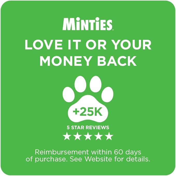 Minties Dental Treats for Cats, Chicken Flavored Treats for Cats, Freshens Breath and Controls Tartar, 2.5oz